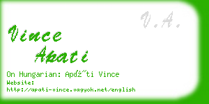 vince apati business card